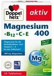 DOPPELHERZ Magnesium 400+B12+C+E Tabletten 30 St