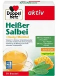 DOPPELHERZ hei&szlig;er Salbei+Honig+Menthol Granulat 10 St