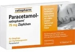 PARACETAMOL-ratiopharm 75 mg Z&auml;pfchen 10 St