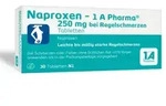 NAPROXEN-1A Pharma 250 mg b.Regelschmerzen Tabl. 30 St