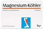 MAGNESIUM K&Ouml;HLER mit Vitamin B6 + Magnesiumcitrat Kapseln hochdosiert 1X90 St