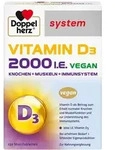 DOPPELHERZ Vitamin D3 2000 I.E. vegan system Tabl. 120 St