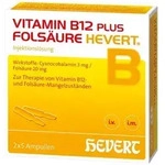 VITAMIN B12 PLUS Fols&auml;ure Hevert a 2 ml Ampullen 2X5X2 ml
