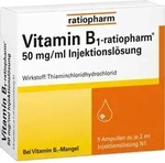 VITAMIN B1-RATIOPHARM 50 mg/ml Inj.Lsg.Ampullen 5X2 ml