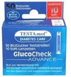 TESTAMED GlucoCheck Advance 50 Teststr.m.10 Lanz. 1 P