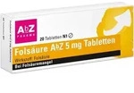 FOLS&Auml;URE AbZ 5 mg Tabletten 20 St