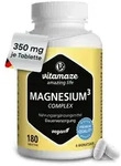 MAGNESIUM 350 mg Komplex Citrat/Oxid/Carbon.vegan 180 St