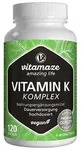 VITAMIN K1+K2 Komplex hochdosiert vegan Kapseln 120 St
