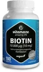 BIOTIN 10 mg hochdosiert vegan Tabletten 180 St