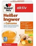 DOPPELHERZ hei&szlig;er Ingwer+Curcuma Beutel 10 St