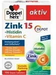 DOPPELHERZ Zink 15 mg+Histidin+Vit.C Depot aktiv 100 St