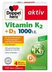 DOPPELHERZ Vitamin K2+D3 1000 I.E. Tabletten 120 St