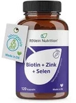BIOTIN + ZINK + SELEN hochdosiert f&uuml;r Haut, Haare & N&auml;gel 120 St