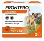 FRONTPRO Kautablette gegen Zecken und Fl&ouml;he f&uuml;r Hunde (>4-10kg) 3 St