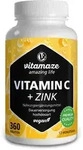 VITAMIN C 1000 mg hochdosiert+Zink vegan Tabletten 360 St