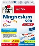 DOPPELHERZ Magnesium 500+B12+D3 Depot DIRECT Pell. 60 St