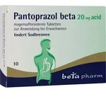 PANTOPRAZOL beta 20 mg acid magensaftres.Tabletten 10 St