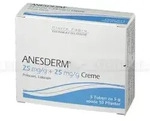ANESDERM 25 mg/g + 25 mg/g Creme + 10 Pflaster 25 g