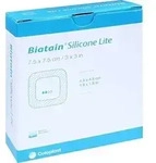 BIATAIN Silicone Lite Schaumverband 7,5x7,5 cm 10 St