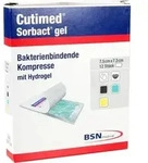 CUTIMED Sorbact Gel Kompressen 7,5x7,5 cm 12 St