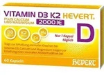 VITAMIN D3 K2 Hevert+Calcium u.Magnes.2000 IE Kps. 60 St