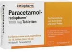 PARACETAMOL-ratiopharm 1.000 mg Tabletten 10 St