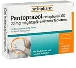 PANTOPRAZOL-ratiopharm SK 20 mg magensaftres.Tabl. 14 St