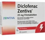 DICLOFENAC Zentiva 25 mg Filmtabletten 20 St