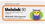 UNIZINK 50 magensaftresistente Tabletten 20 St