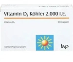 VITAMIN D3 K&Ouml;HLER 2.000 I.E. Kapseln 20 St