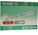 OMNICAN Insulinspr.0,5 ml U40 m.Kan.0,30x8 mm ein. 100 St