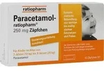 PARACETAMOL-ratiopharm 250 mg Z&auml;pfchen 10 St