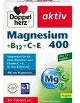 DOPPELHERZ Magnesium 400+B12+C+E Tabletten 30 St