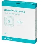 BIATAIN Silicone Ag Schaumverband 12,5x12,5 cm 5 St