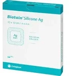 BIATAIN Silicone Ag Schaumverband 10x10 cm 5 St
