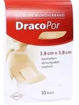 DRACOPOR Wundverband 3,8x3,8 cm steril hautfarben 10 St