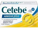 CETEBE ABWEHR plus Vitamin C+Vitamin D3+Zink Kaps. 60 St