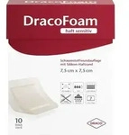 DRACOFOAM Haft sensitiv Schaumst.Wund.7,5x7,5 cm 10 St