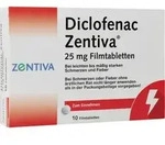 DICLOFENAC Zentiva 25 mg Filmtabletten 10 St