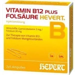 VITAMIN B12 PLUS Fols&auml;ure Hevert a 2 ml Ampullen 20 ml