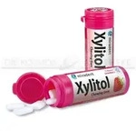 MIRADENT Xylitol Kaugummi Erdbeere 30 g