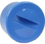 PROTHESENBEH&Auml;LTER Kunststoff mit Deckel blau 1 St
