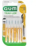 GUM TRAV-LER 1,3mm Tanne gelb Interdental+6Kappen 6 St