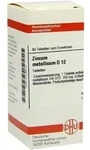 ZINCUM METALLICUM D 12 Tabletten 80 St