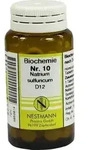 BIOCHEMIE 10 Natrium sulfuricum D 12 Tabletten 100 St
