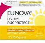EUNOVA DuoProtect D3+K2 4000 I.E./80 &mu;g Kapseln 30 St