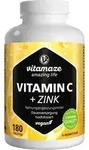 VITAMIN C 1000 mg hochdosiert+Zink vegan Tabletten 180 St