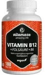 VITAMIN B12 1000 &mu;g hochdos.+B9+B6 vegan Tabletten 180 St