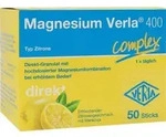 MAGNESIUM VERLA 400 Zitrone Direkt-Granulat 50 St
