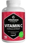 VITAMIN C 160 mg Acerola Extrakt pur vegan Kapseln 180 St